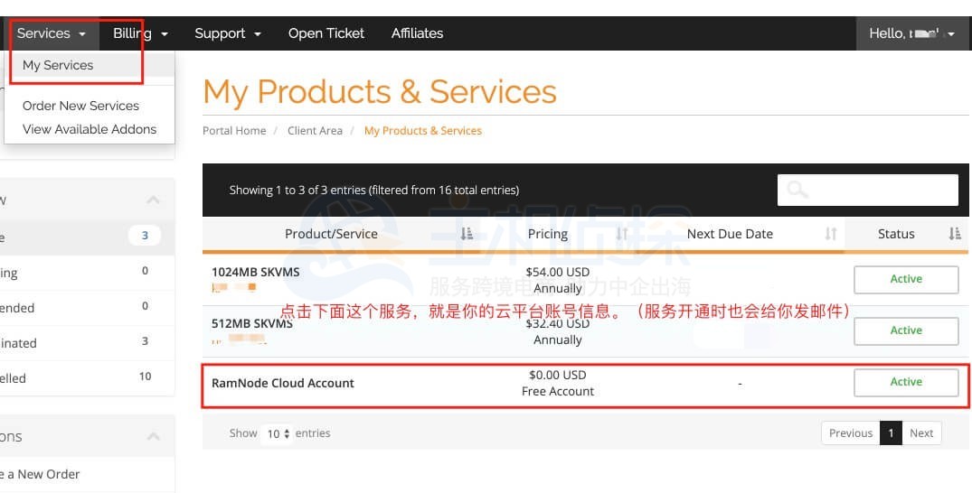 ramnode服务器购买教程