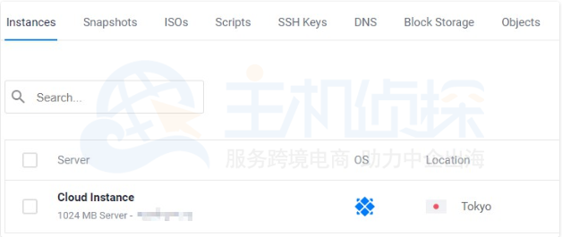 Vultr的控制面板