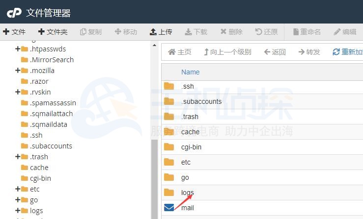 网站日志logs文件夹