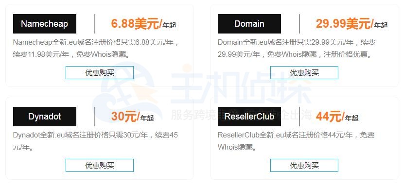 eu域名注册价格