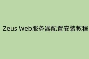 Zeus Web服务器配置安装教程