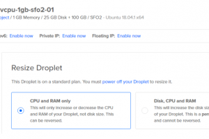 DigitalOcean云服务器方案参数配置调整