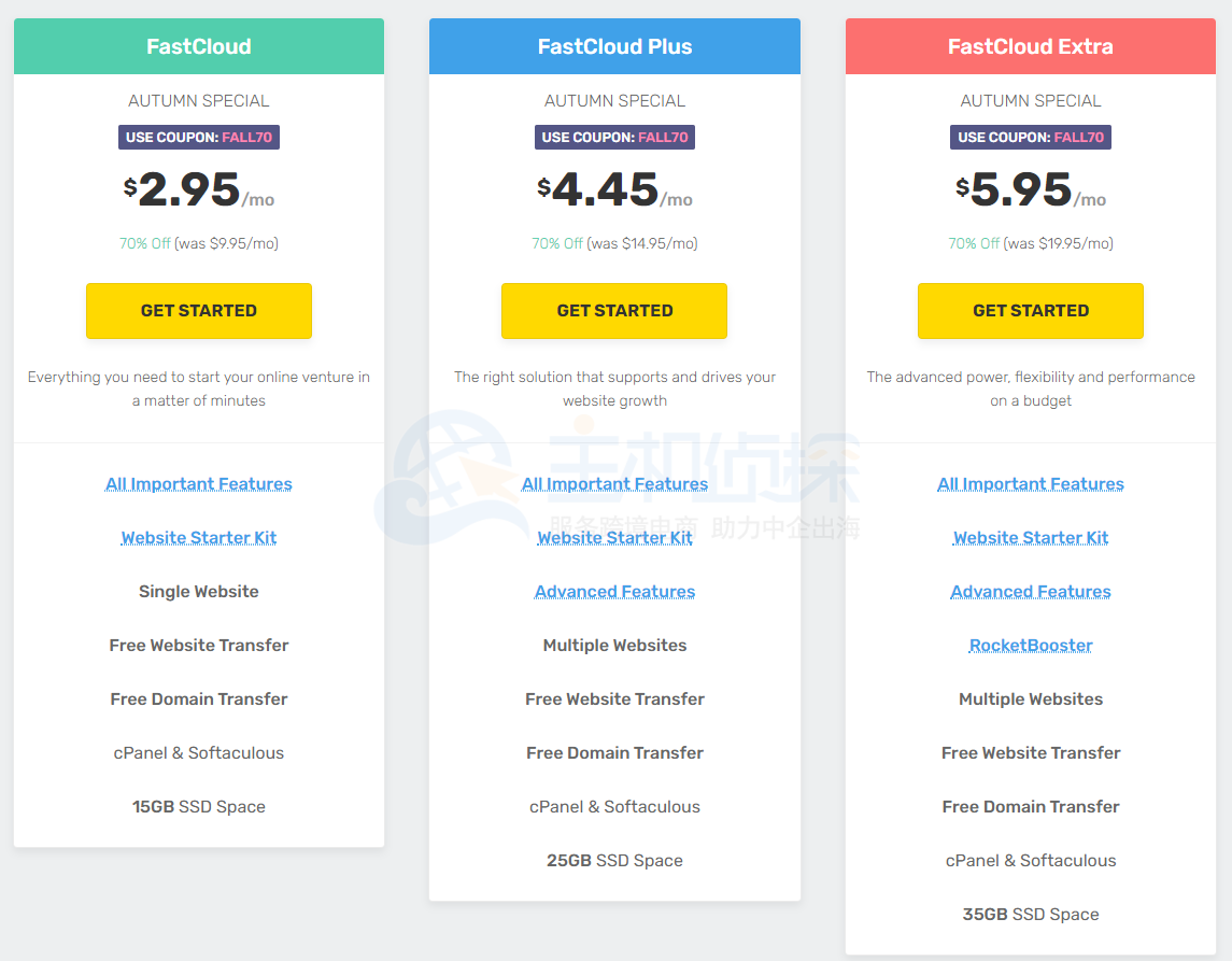 FastComet共享主机3折优惠
