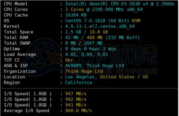 OneVPS洛杉矶硬件配置