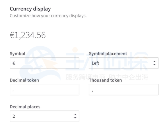 设置货币的显示形式
