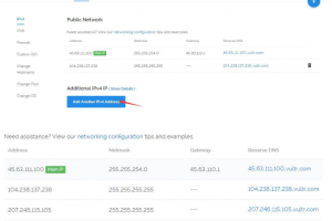 Vultr后台添加ip地址