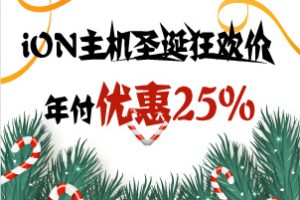 iON主机圣诞狂欢价 年付优惠25%