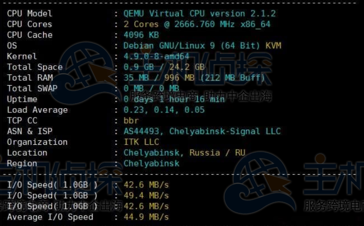 俄罗斯VPS服务器基本信息1
