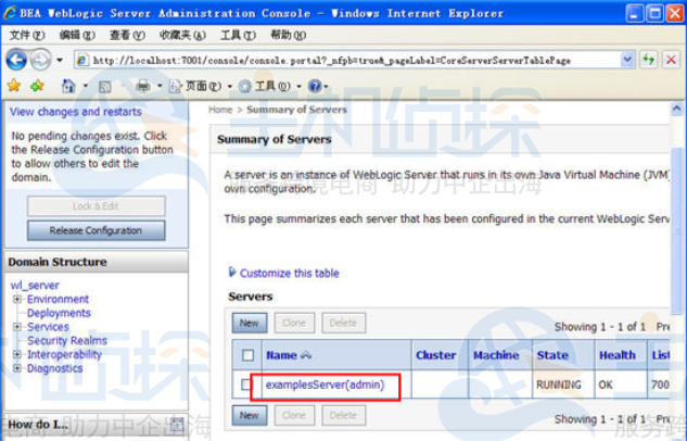 选择需要配置的服务器