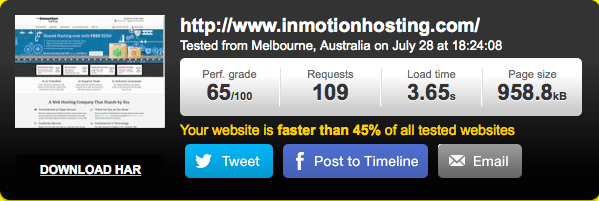 美国主机InMotionHosting速度