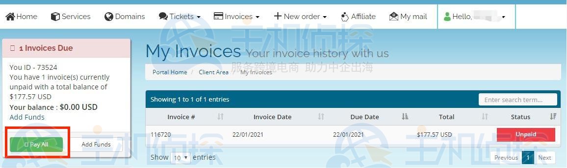 hyperhost主机购买教程