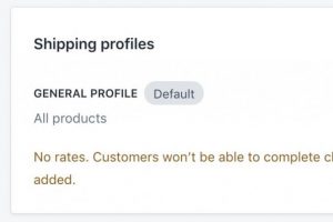 Shipping设置页面