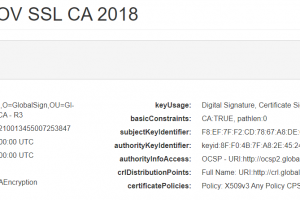 GlobalSign RSA OV SSL CA 2018介绍