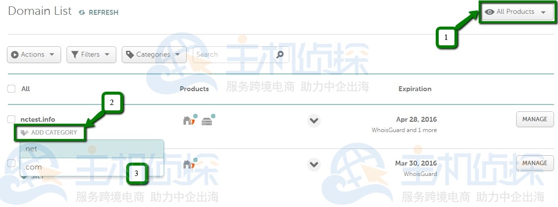 Namecheap的域名分类教程