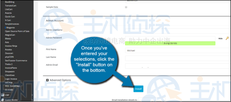 GreenGeeks一键安装Magento