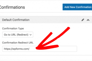 WPForms插件中设置表单确认