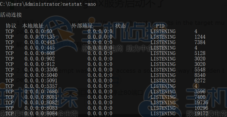 80端口使用情况