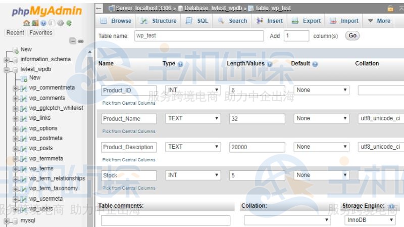 如何用phpMyAdmin在数据库中创建表