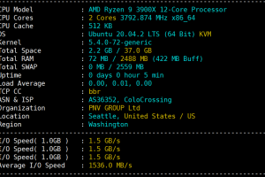 RackNerd AMD Ryzen VPS西雅图简单测评