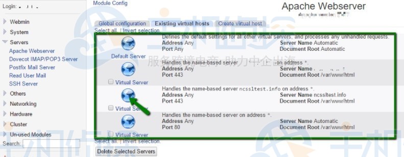 Webmin控制面板安装SSL证书教程