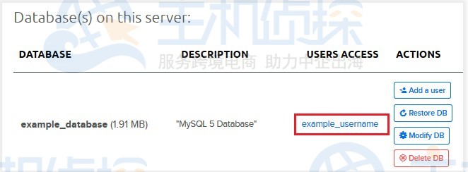 删除数据库用户
