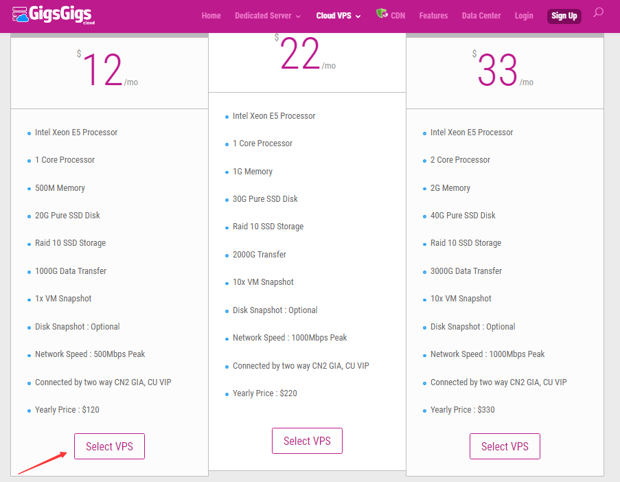 GigsGigsCloud美国VPS购买
