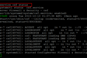 CSF防火墙安装完成