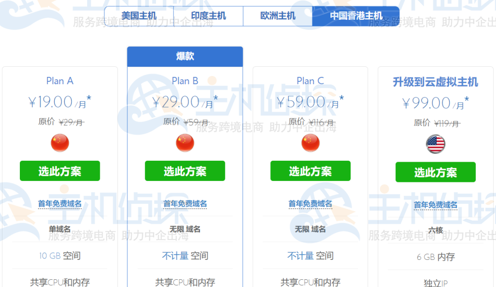 BlueHost WordPress主机方案