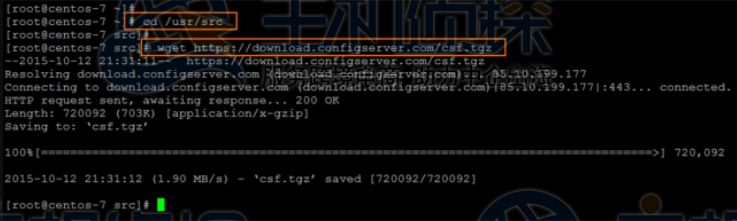 下载CSF防火墙安装包