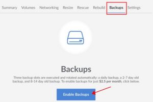 Linode VPS创建备份