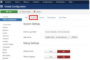 Joomla网站配置缓存