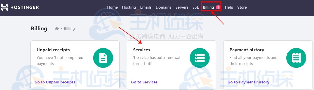 Hostinger美国主机账单信息