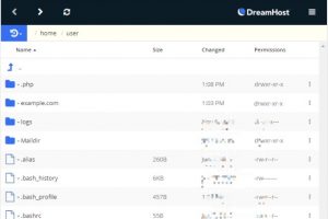 DreamHost文件管理器