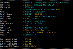 RAKsmart美国云服务器CPU和I/O读写