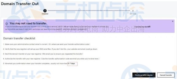 Godaddy域名转移步骤
