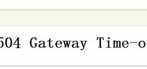 504 Gateway Timeout