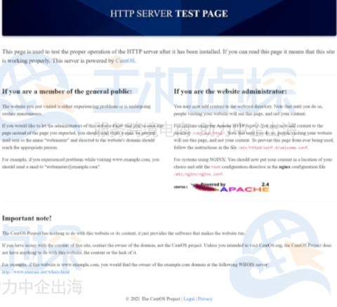 apache测试页面