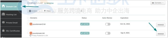 Namecheap域名列表