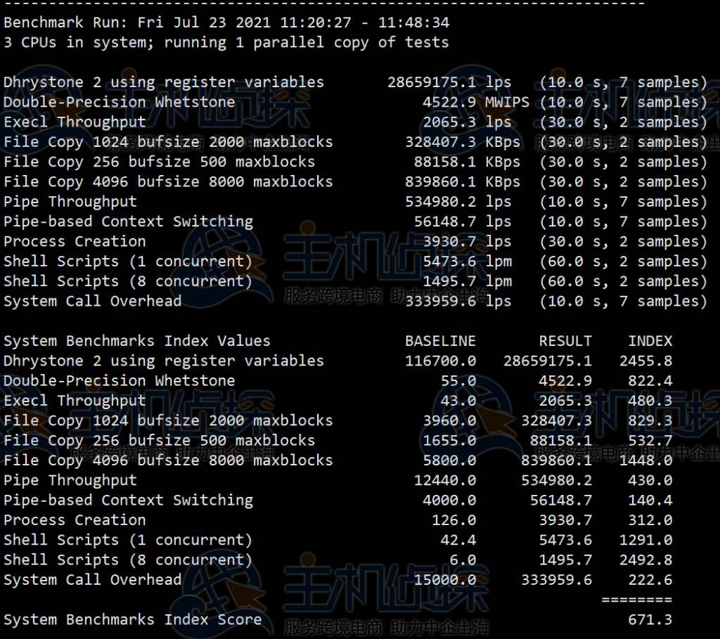 RackNerd洛杉矶跑分测试
