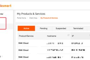 RAKsmart云服务器后台