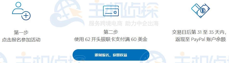 PayPal 老用户购物满额后返现活动报名地址