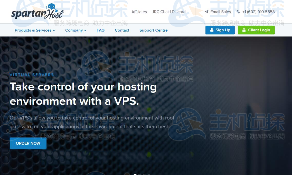 SpartanHost美国高防VPS的首页介绍