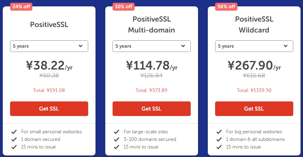 namecheap优惠SSL证书