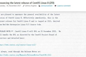 CentOS Linux 8.5 (2111) 发布