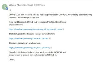 GNOME 41.1 发布