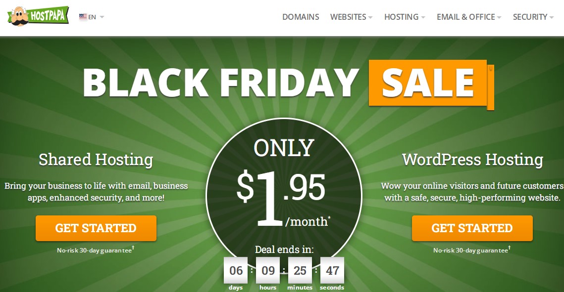 HostPapa黑五优惠活动