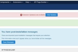 Joomla管理员面板设置
