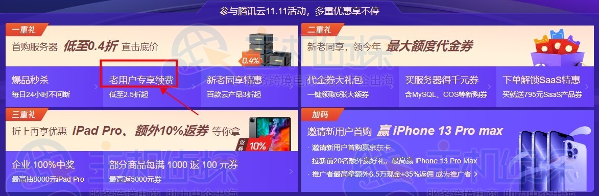 腾讯云双十一优惠活动