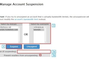 暂停cPanel/WHM账户方法步骤