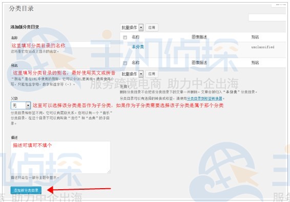 WordPress创建分类目录